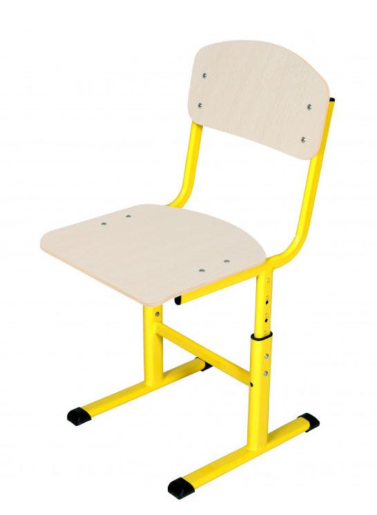 Учнів. стілець Т-подіб. з регулюв. глибини сидіння, рост. гр. №(3)4-6, каркас- плоскоов. труба, покр. HPL, АЛМАНТ,380х420-455х(745)775-855 мм,h=(350)380-460мм